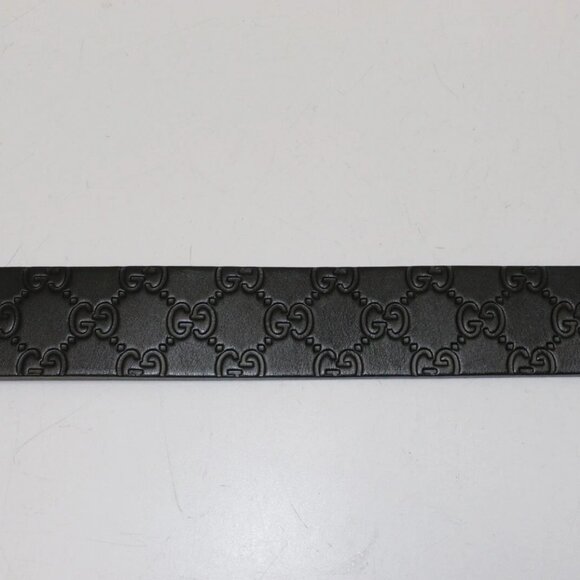 GUCCI Men's GG Monogram Square Interlocking Leather Belt Size 34 - Picture 7 of 16